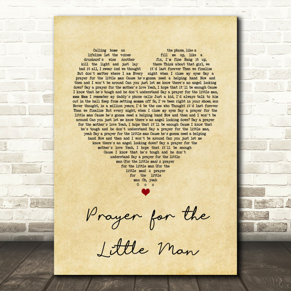 Blackberry Smoke Prayer for the Little Man Vintage Heart Song Lyric Art Print