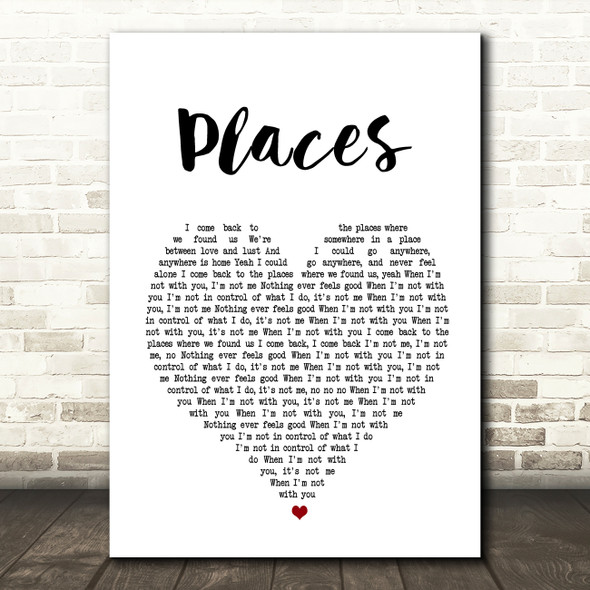 Martin Solveig Places Heart Song Lyric Quote Print