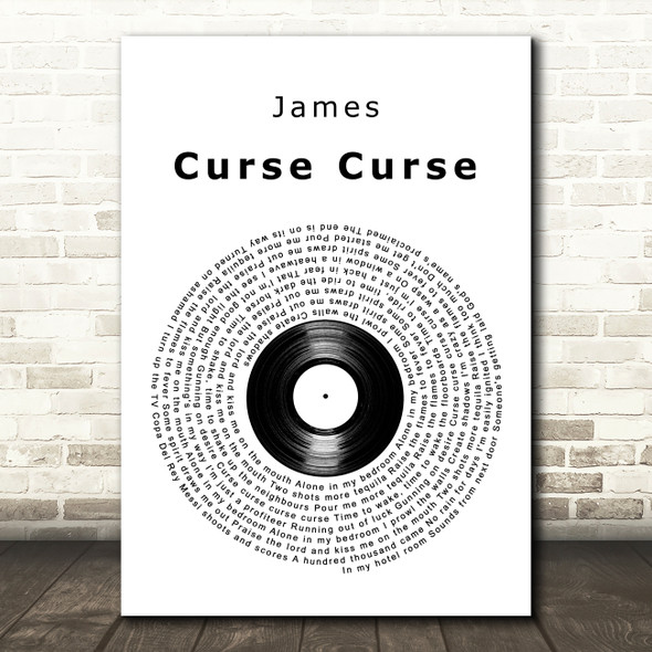 James Curse Curse Vinyl Record Decorative Wall Art Gift Song Lyric Print