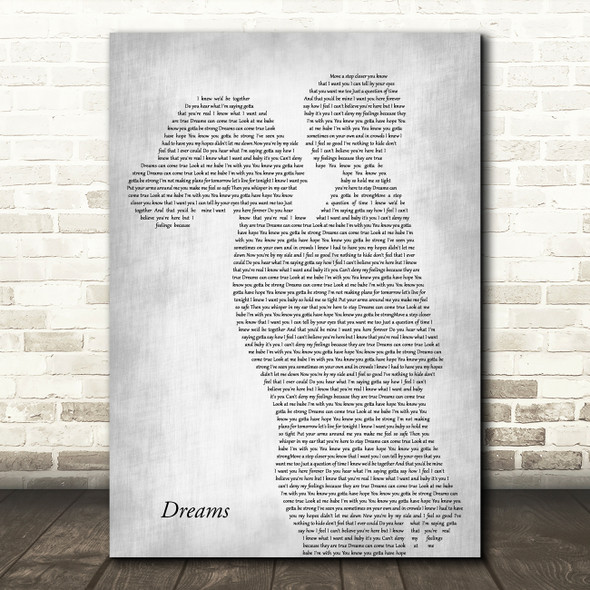 Gabrielle Dreams Mother & Child Grey Decorative Wall Art Gift Song Lyric Print