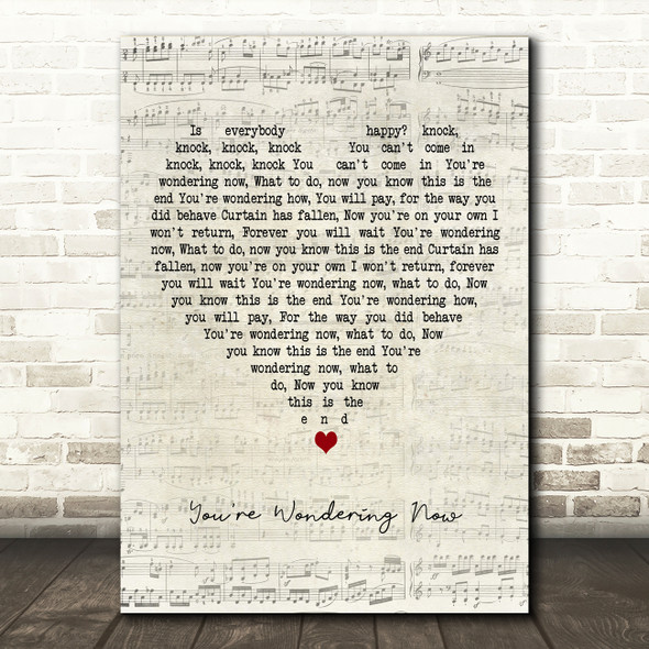 The Specials You're Wondering Now Script Heart Decorative Wall Art Gift Song Lyric Print