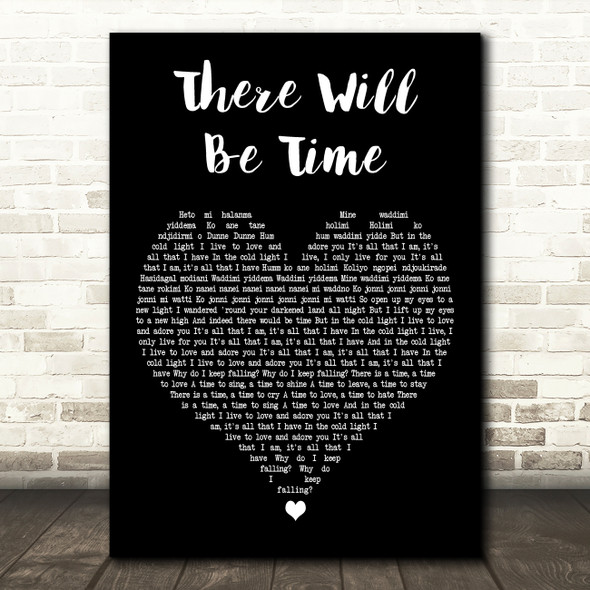 Mumford & Sons There Will Be Time Black Heart Decorative Wall Art Gift Song Lyric Print