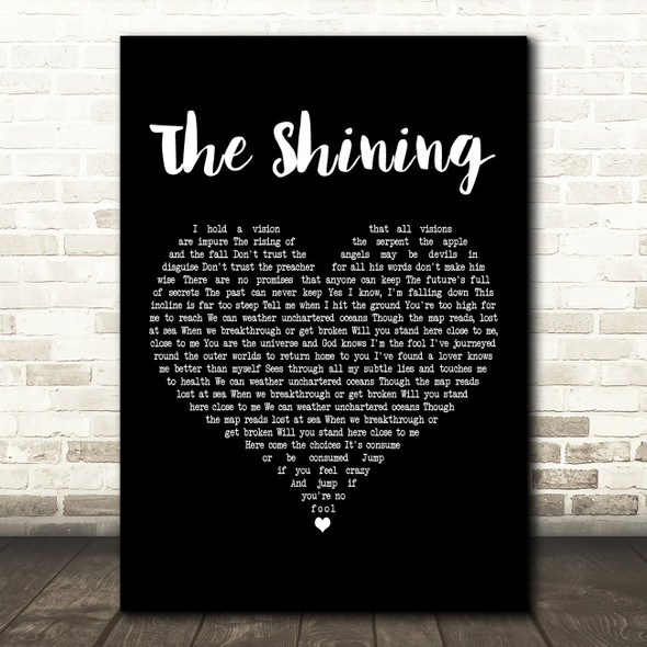 James The Shining Black Heart Decorative Wall Art Gift Song Lyric Print