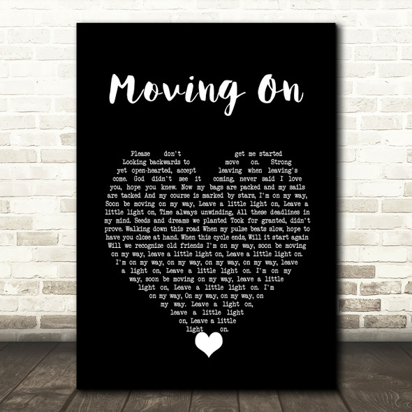 James Moving On Black Heart Decorative Wall Art Gift Song Lyric Print