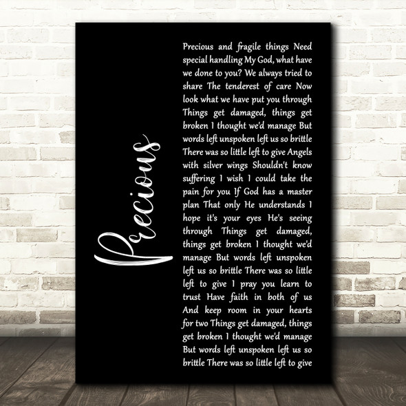 Depeche Mode Precious Black Script Decorative Wall Art Gift Song Lyric Print