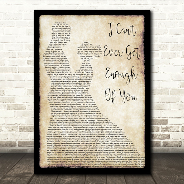 Darren Hayes I Can't Ever Get Enough Of You Man Lady Dancing Song Lyric Print