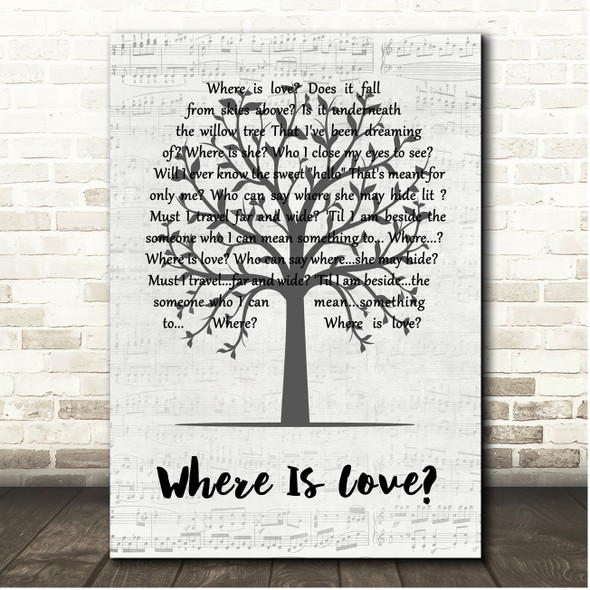 Oliver (Musical Cast Recording) Where Is Love Music Script Tree Song Lyric Print