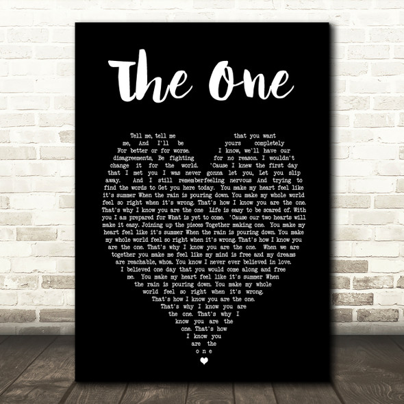 The One Kodaline Black Heart Song Lyric Quote Print