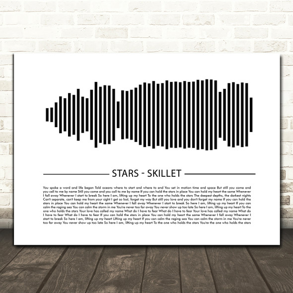 Skillet Stars Sound Wave Minimal Song Lyric Print