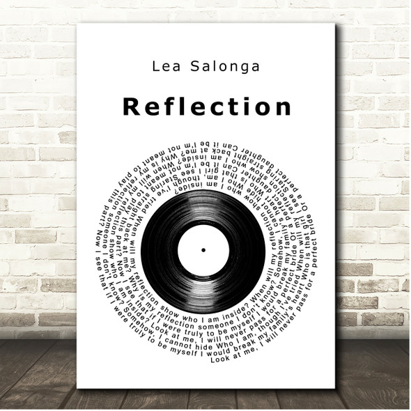 Lea Salonga Reflection Vinyl Record Song Lyric Print