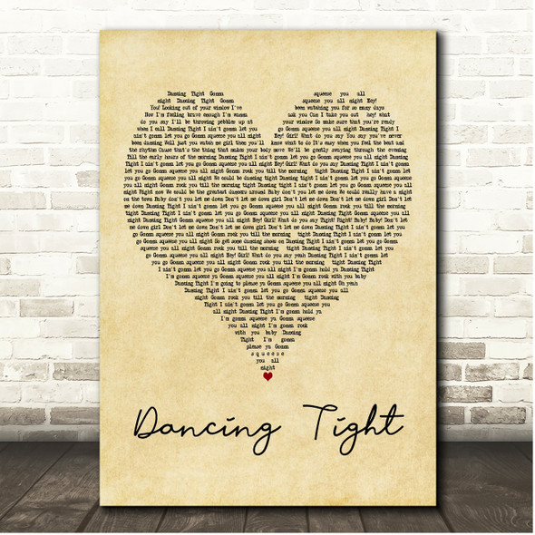 Phil Fearon & Galaxy Dancing Tight Vintage Heart Song Lyric Print