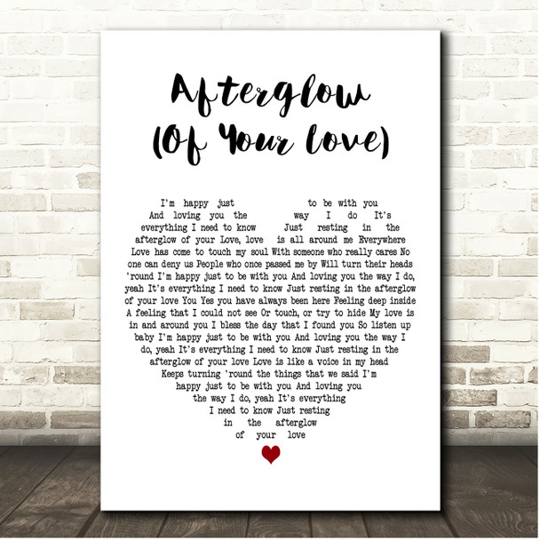The Small Faces Afterglow (Of Your Love) White Heart Song Lyric Print The Small Faces Afterglow (Of Your Love) White Heart Song Lyric Print