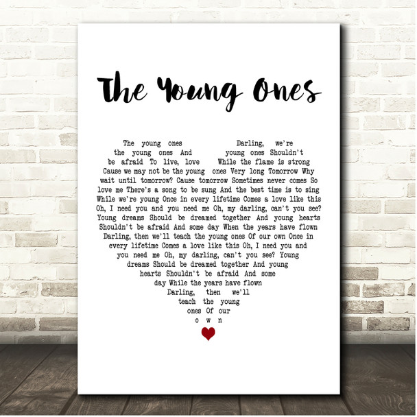 Cliff Richard The Young Ones White Heart Song Lyric Print