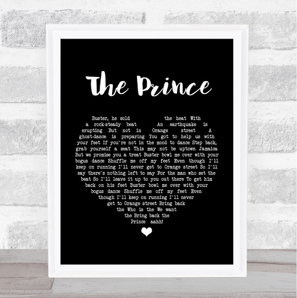 Madness The Prince Black Heart Song Lyric Quote Print