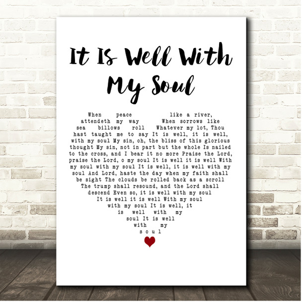 Horatio Spafford It Is Well With My Soul White Heart Song Lyric Print