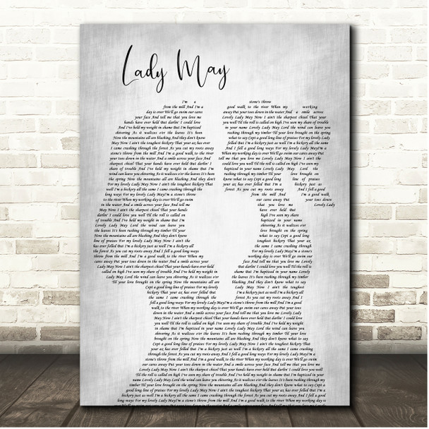 Tyler Childers Lady May Grey Lesbian Plain Couple Song Lyric Print