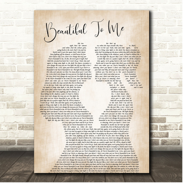 Olly Murs Beautiful To Me Lesbian Couple Song Lyric Print