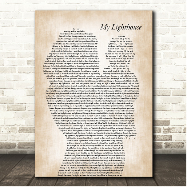Rend Co. Kids My Lighthouse Mother & Baby Song Lyric Print