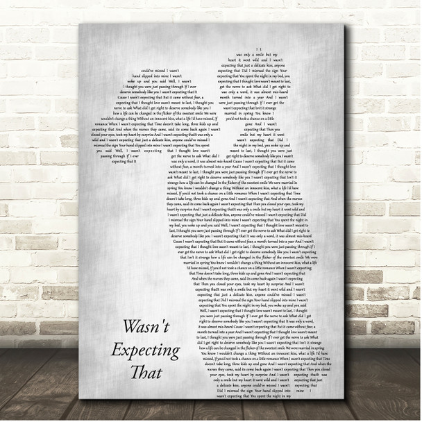 Jamie Lawson Wasn't Expecting That Mother & Child Grey Song Lyric Print