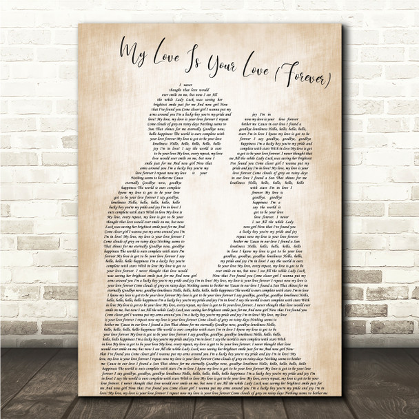 The Isley Brothers My Love Is Your Love (Forever) Man & Lady Song Lyric Print