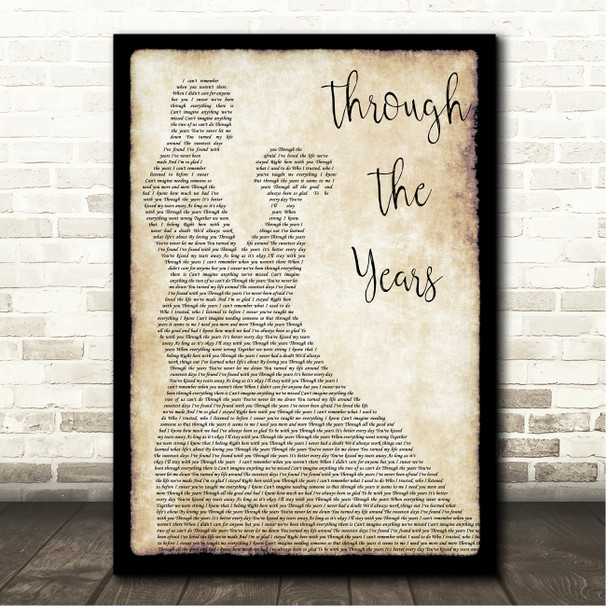 Kenny Rogers Through The Years Couple Dancing Song Lyric Print