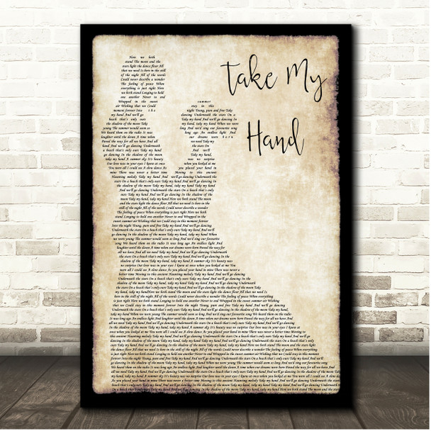 Skerryvore Take My Hand Couple Dancing Song Lyric Print