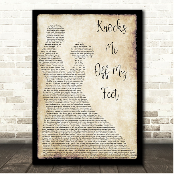 Stevie Wonder Knocks Me Off My Feet Couple Dancing Song Lyric Print