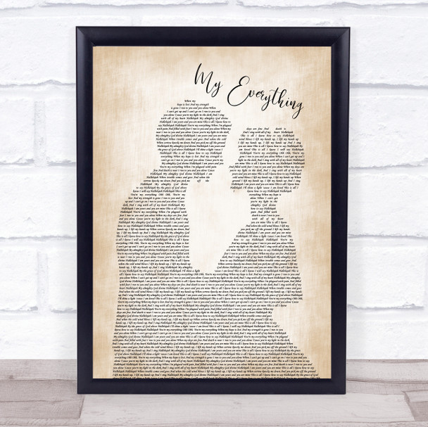 Owl City My Everything Man Lady Bride Groom Wedding Song Lyric Quote Print