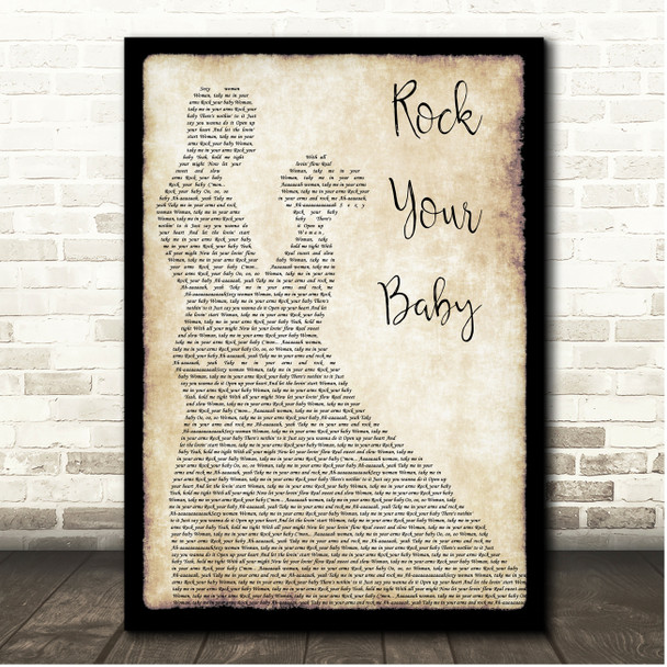 George McCrae Rock Your Baby Couple Dancing Song Lyric Print