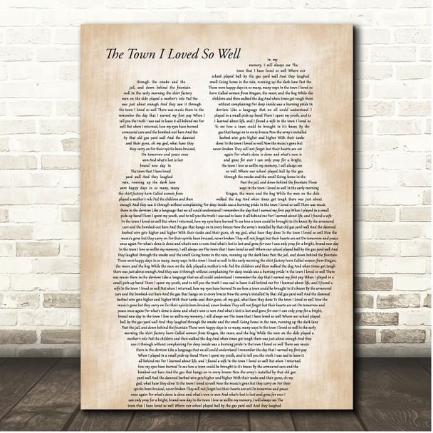 Phil Coulter The Town I Loved So Well Father & Child Song Lyric Print