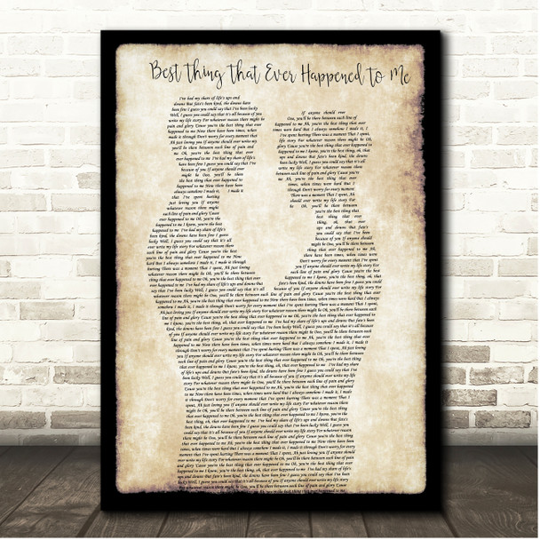 Gladys Knight & The Pips Best Thing That Ever Happened To Me Gay Couple Dancing Song Lyric Print
