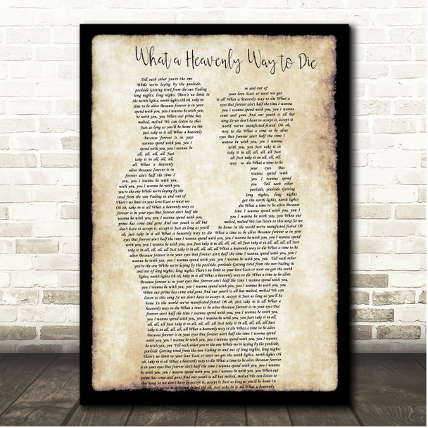 Troye Sivan What a Heavenly Way to Die Gay Couple Dancing Song Lyric Print