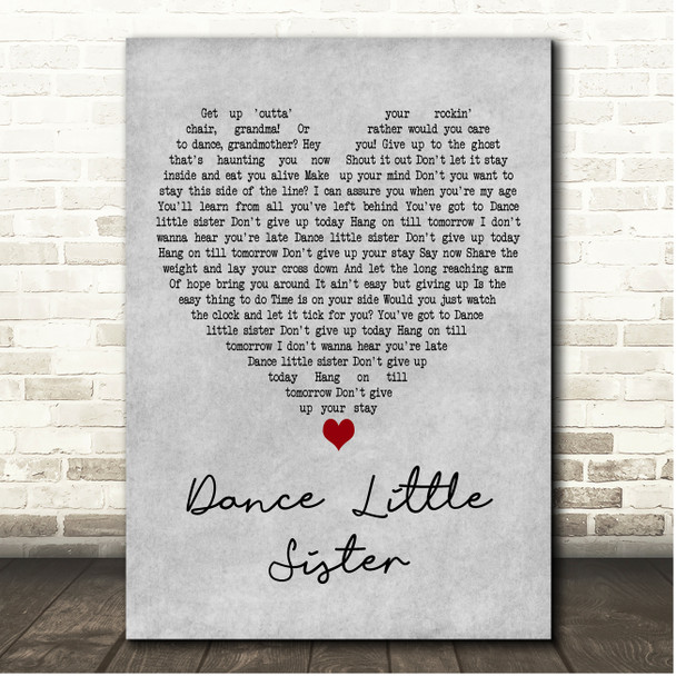 Terence Trent DArby Dance Little Sister Grey Heart Song Lyric Print