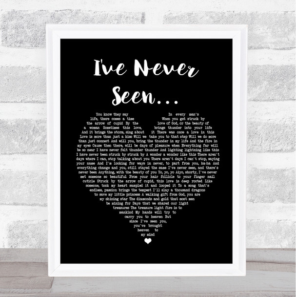 RZA feat. Xavier Naidoo I've Never Seen?à Black Heart Song Lyric Quote Print