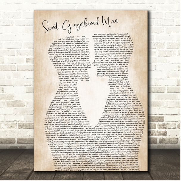Sammy Davis Jr. Sweet Gingerbread Man Gay Male Couple Song Lyric Print