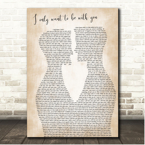 Birdy I only want to be with you Gay Male Couple Song Lyric Print
