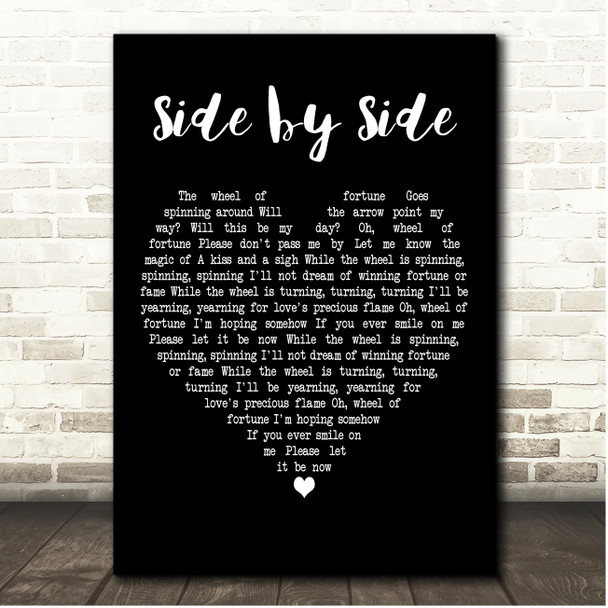 Kay Starr Side by Side Black Heart Song Lyric Print