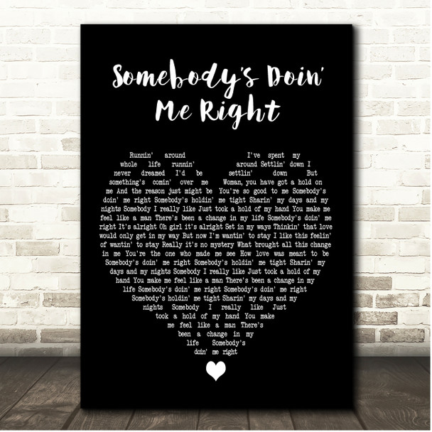 Keith Whitley Somebodys Doin Me Right Black Heart Song Lyric Print