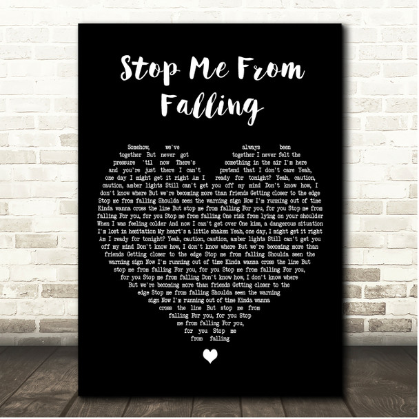 Kylie Minogue Stop Me from Falling Black Heart Song Lyric Print