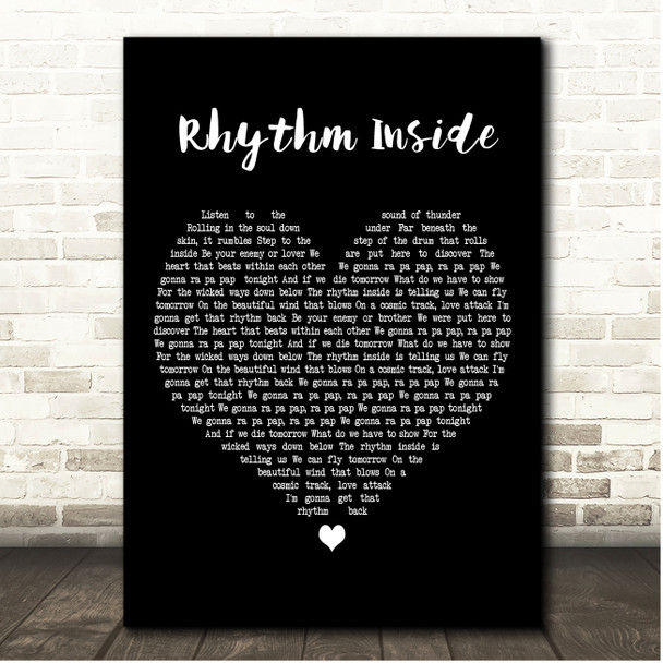 Loïc Nottet Rhythm Inside Black Heart Song Lyric Print