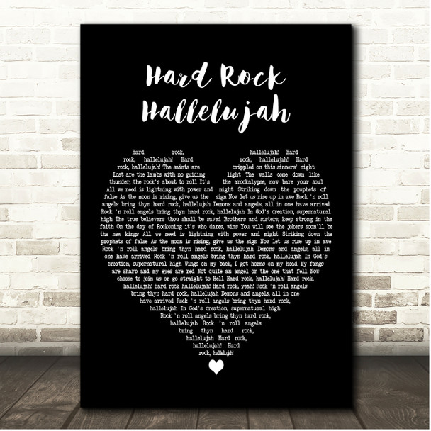 Lordi Hard Rock Hallelujah Black Heart Song Lyric Print