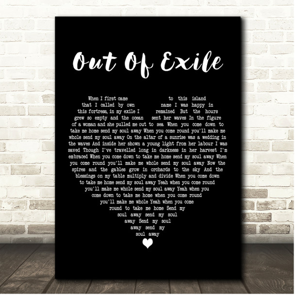 Audioslave Out Of Exile Black Heart Song Lyric Print