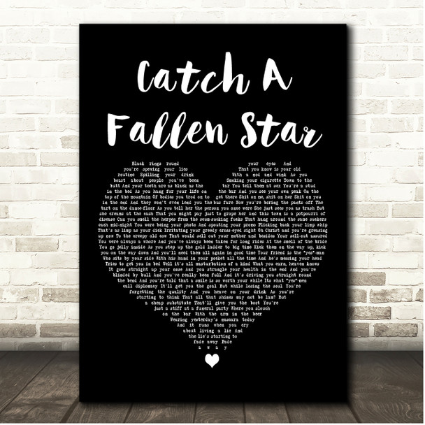 Marc Almond Catch A Fallen Star Black Heart Song Lyric Print