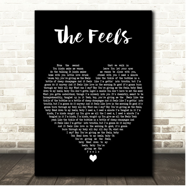 Maren Morris The Feels Black Heart Song Lyric Print