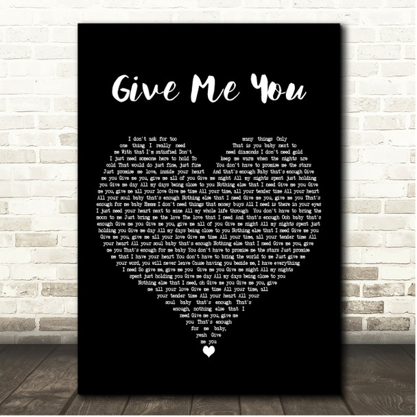 Mary J. Blige Give Me You Black Heart Song Lyric Print