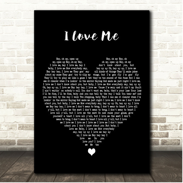 Meghan Trainor I Love Me Black Heart Song Lyric Print