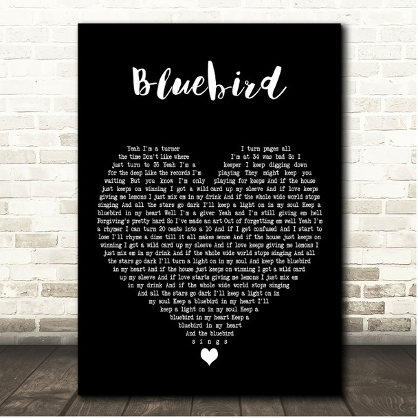 Miranda Lambert Bluebird Black Heart Song Lyric Print