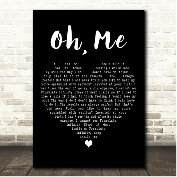 Nirvana Oh, Me Black Heart Song Lyric Print