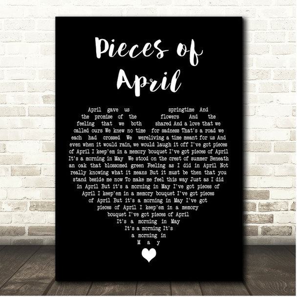 Pieces of April Pieces of April Black Heart Song Lyric Print