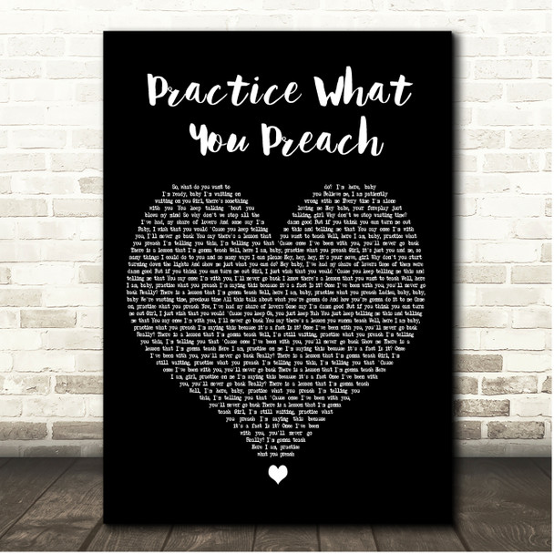 Barry White Practice What You Preach Black Heart Song Lyric Print